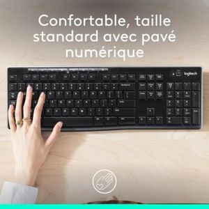 CLAVIER D'ORDINATEUR Logitech clavier sans fil - K270 CLAVIER D'ORDINATEUR Logitech clavier sans fil - K270
