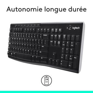 CLAVIER D'ORDINATEUR Logitech clavier sans fil - K270 CLAVIER D'ORDINATEUR Logitech clavier sans fil - K270