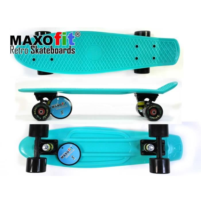 Maxofit ® skateboard mini cruiser style hawaï, 55 cm avec roulements