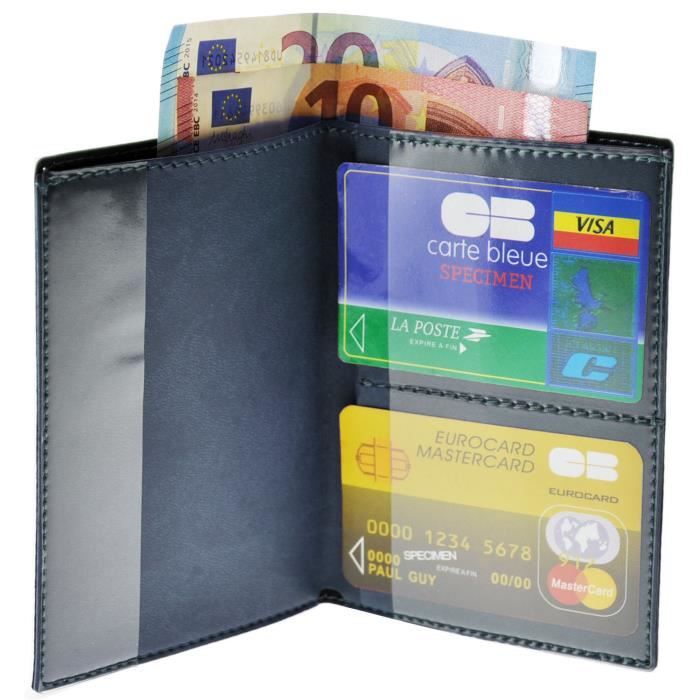 Porte-Passeport Familial Voyage - Pochette Document Gris Oxford Imperméable