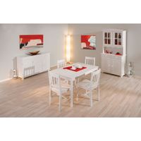 TABLE A MANGER AVEC OU SANS CHAISE - RALLONGE PALOMA Table à manger Blanc