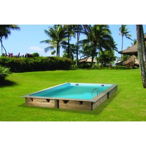 UBBINK Piscine octogonale en bois Linéa 300x300xH126 cm - Liner sable