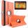 Etui rotarif 360° couleur ORANGE pour Samsung Gal
