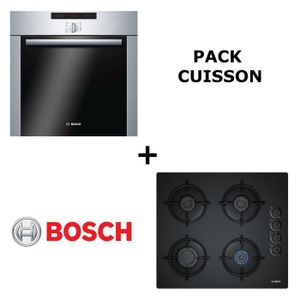 BOSCH - Pack cuisson : Four multifonction pyrolyse - 60L + Table de cuisson Gaz