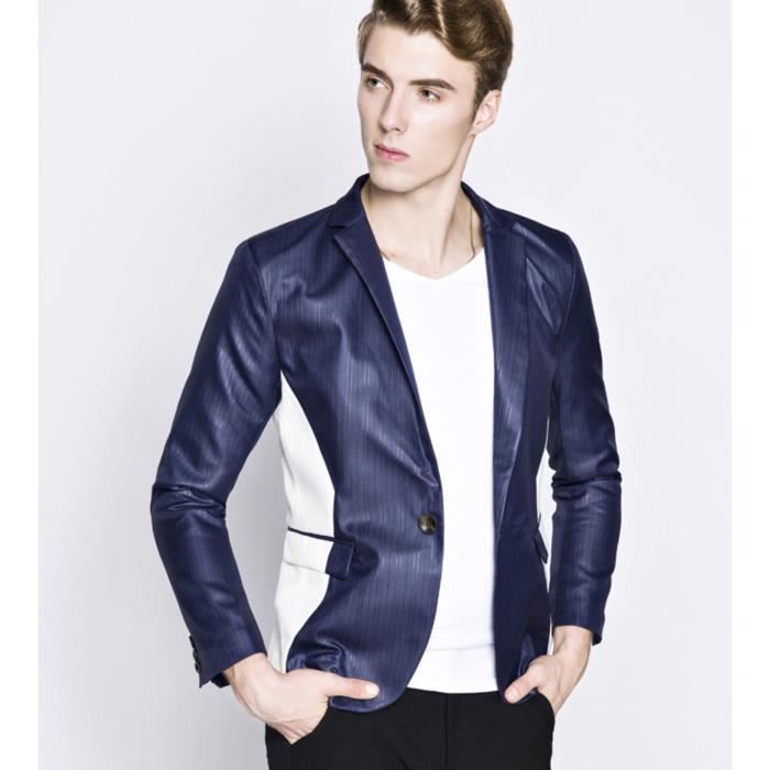 Homme seul bouton costume Bleu marine Achat / Vente pochette de