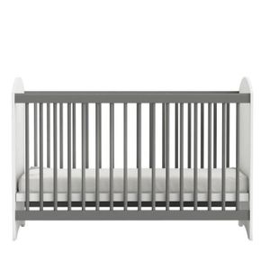 CLOVER Lit Bébé ? Barreaux 60x120 cm Coloris Blanc Perle