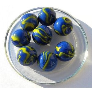 Billes Grosses Titan Bocal De Billes Titan Rouge & Orange - Grosses Billes Boulard, Baleine, Calots Pour Collection