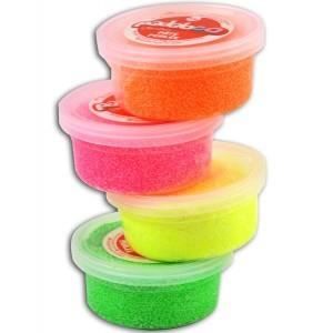 PADABOO Lot de 4*38,5g pâte ? modeler perlée fluo
