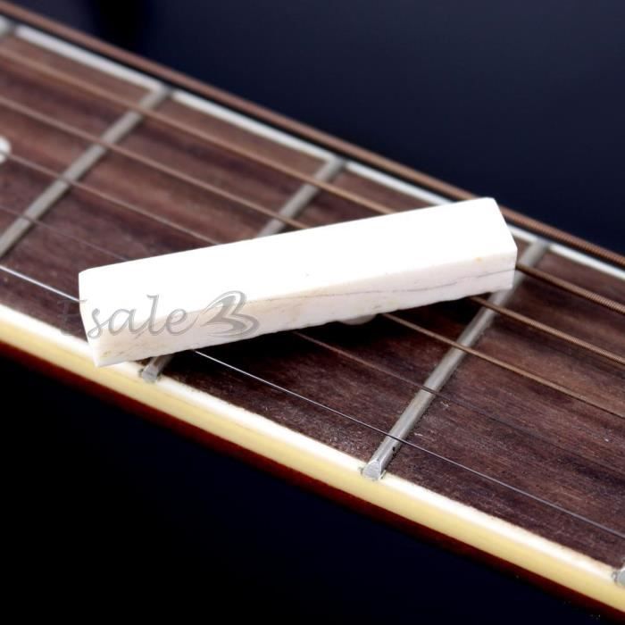 Sens Sillet De Chevalet Guitare Classique 4x Sillet de Tête en Os pour Guitare Classique Acoustique Corde - Achat