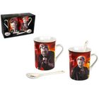 BOL - MUG - MAZAGRAN Coffret Mugs et cuillères Johnny Hallyday