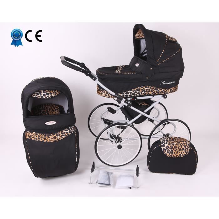 poussette rose leopard pas cher