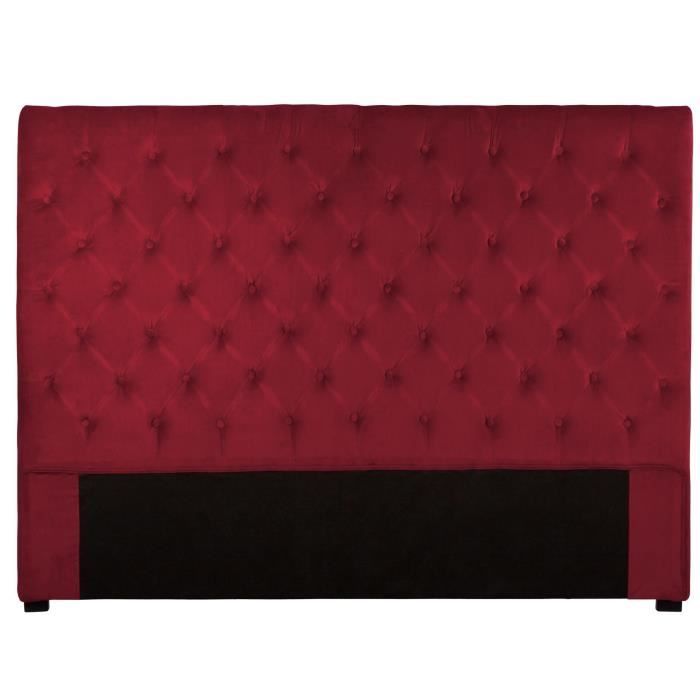 tete de lit en tissu rouge