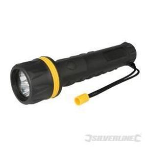 SILVERLINE Lampe Torche caoutchoutée ? LED Longueur 250 mm