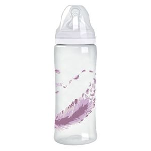 TIGEX Biberon Col Large Multi Flow 2?me Age 360 ml Tétine 6 Mois+ Décor Fille