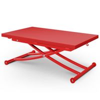 table basse relevable rouge