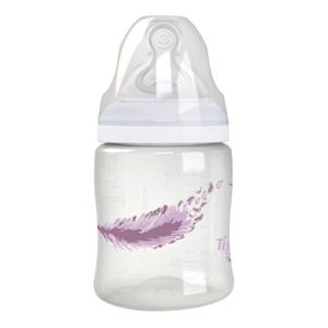 TIGEX Biberon Col Large Multi Flow 1er Age 150 ml Tétine 0-6 Mois Décor Fille