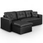 CANAPE - SOFA - BANQUETTE Canapé Angle convertible Noir NEW TOLEDO