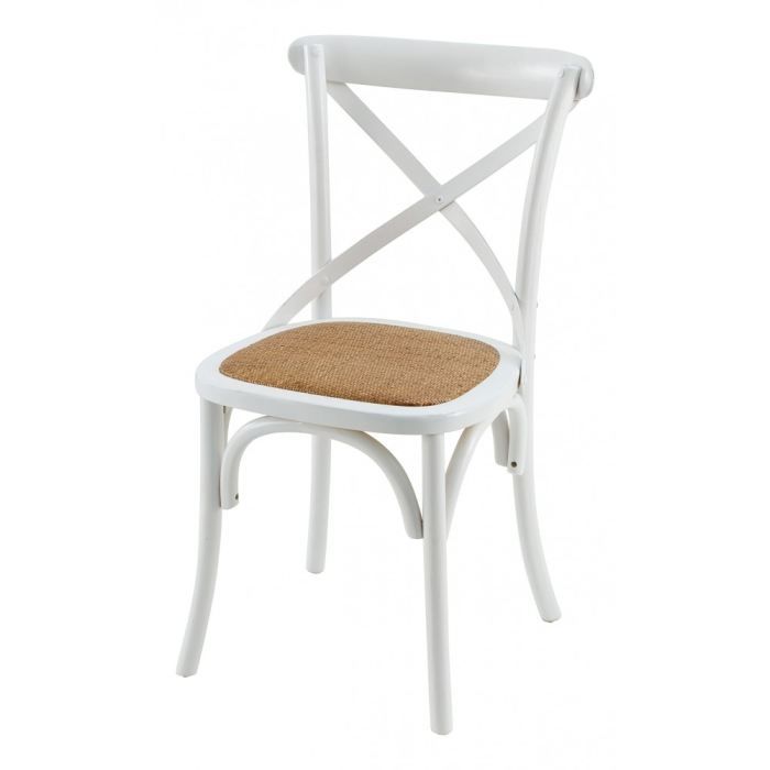 chaise bistrot bois blanc