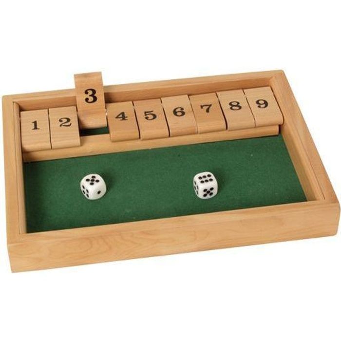 Jeu De Plateau Shut The Box En Bois Achat Vente Jeu Soci T