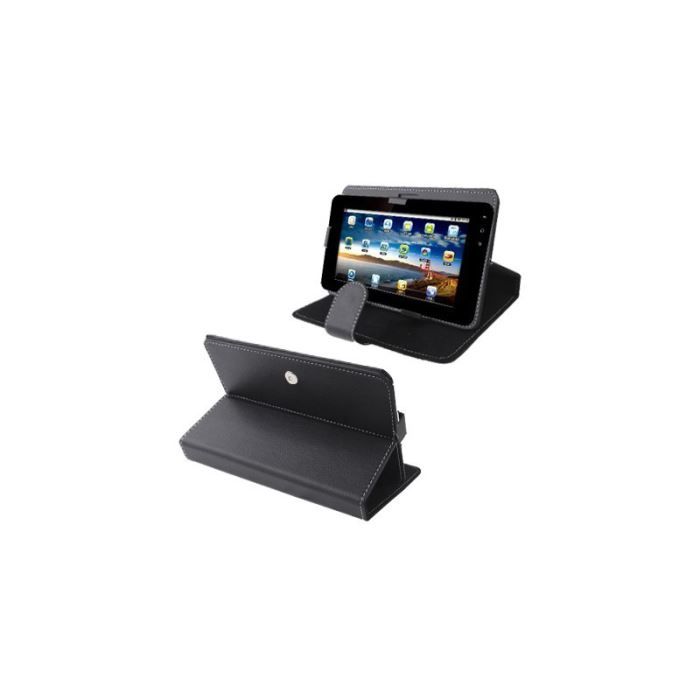 Housse Universelle Tablette Tactile Pouces Support Tui Noir