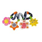 SPIRALE-TORTILLON Spirale avec 4 hochets peluche pour lit à barreaux