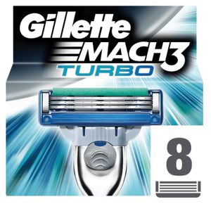 GILLETTE Lames MACH3 TURBO (pack de 8)