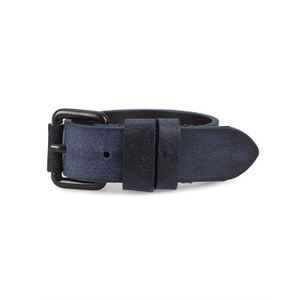 BRACELET , GOURMETTE DIESEL , Bracelet Cuir Logo Hirruca Fight Bleu Mar. \u2039\u203a