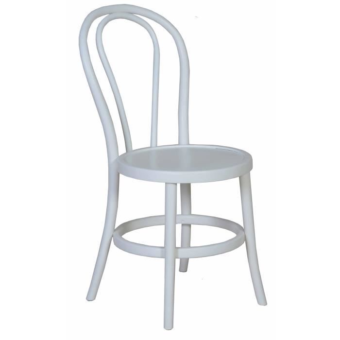 chaise bistrot plastique blanc