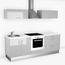 CUISINE COMPLETE Pack cuisine complete 220cm gris metallise - AT…