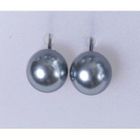 BOUCLE D OREILLE BO perles grises - vetement femm…