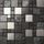 Carrelage mosaïque verre et acier inoxydable Noir