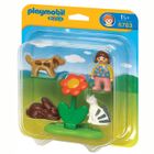  Playmobil Fillette avec animaux domestiques