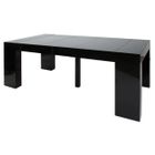  Table Console Extensible Laqué Noir  Korianna