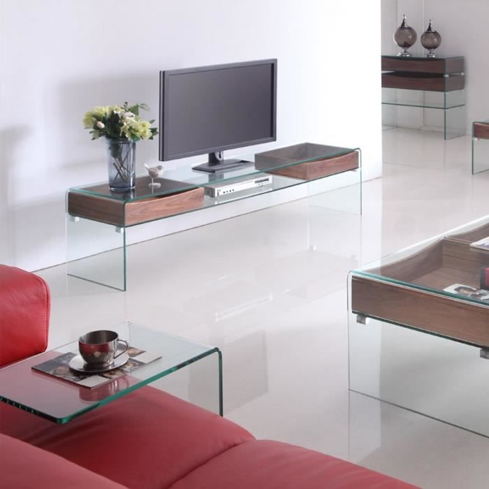 meuble t�l� en verre
