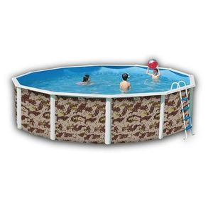 CAMOUFLAGE Piscine en acier circulaire 460x120