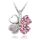 Améthyste rose -éléments Swarovski crystal penden