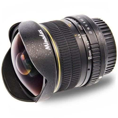 Impulsfoto Minadax Objectif fisheye 1:3.5 8 mm pour Canon 1100D, 1000D