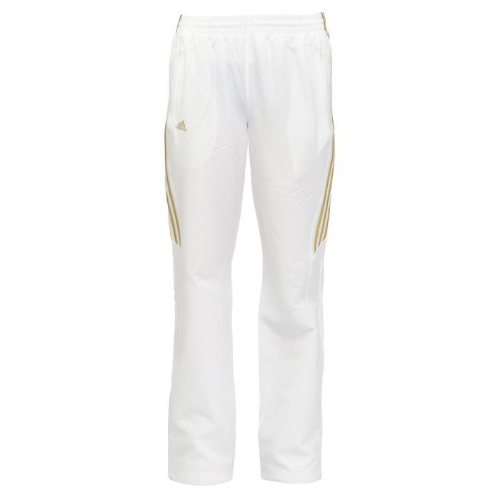 Pantalon T8 blanc et or. Matière douce, légère avec sa technologie