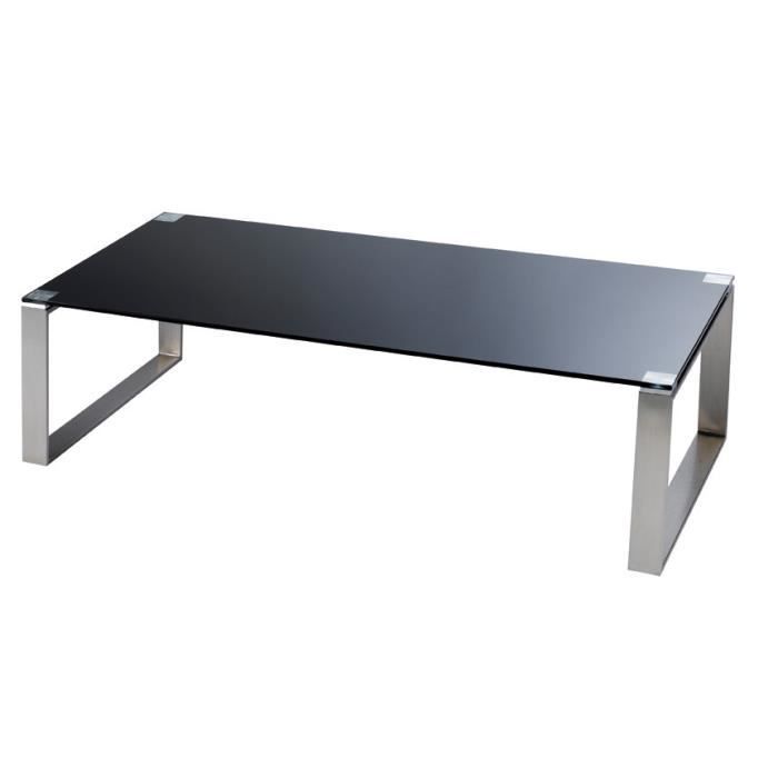 Table basse inox design RENNES et tables basses inox et verre noir