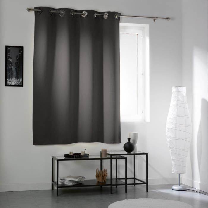 Rideau gris achat / vente rideau gris pas cher cdiscount Voilage rideaux idées