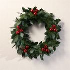 BOULE DE NOEL - GUIRLANDE - KIT NOEL Couronne sapin(diam 50cm) avec 5 grappes de boules