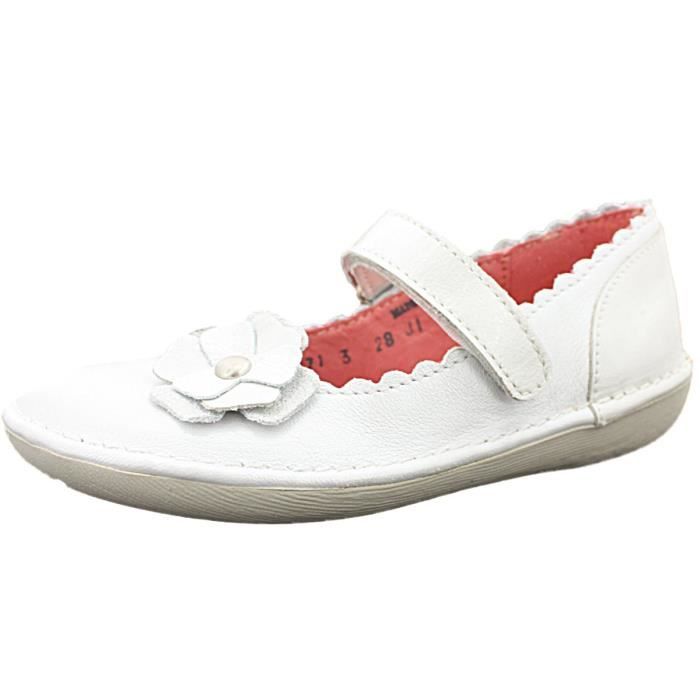 Kickers Express blanche, chaussure enfant - Ballerines Kickers blanche ...