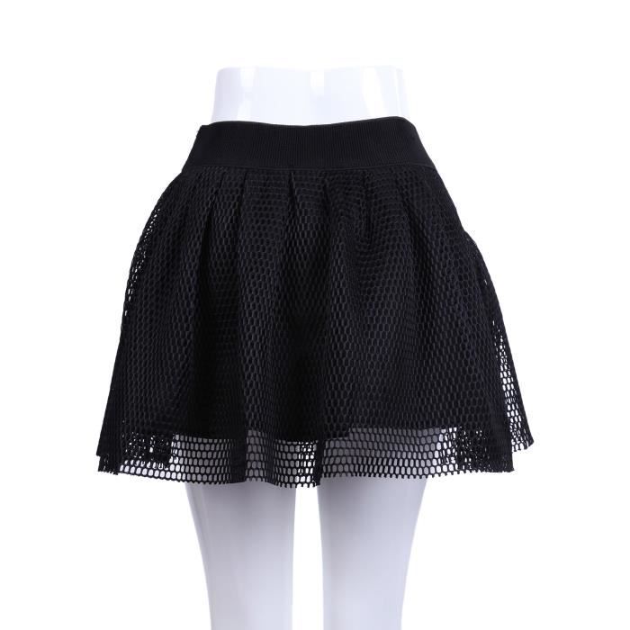 Jupe bouffante ajourée Noir Noir Achat / Vente jupe kilt