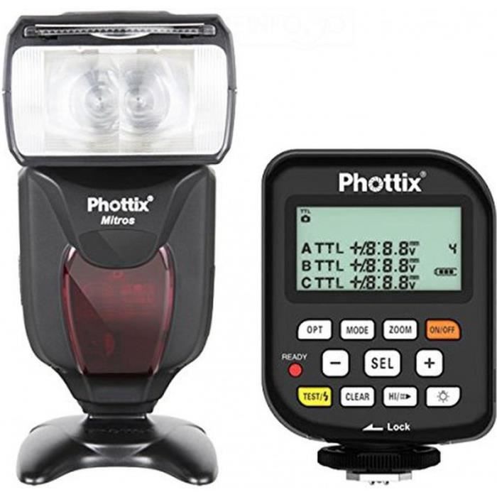 Pack Phottix Mitros + TTL Flash + déclencheur de flash pour Nikon