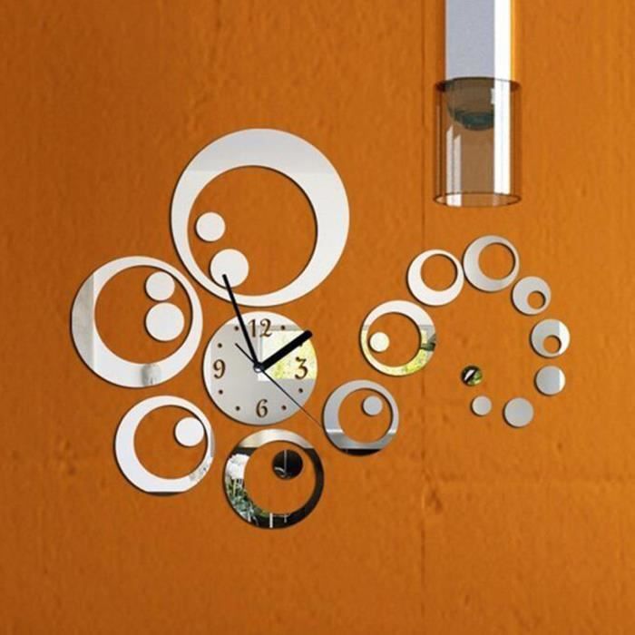 Montre mural achat / vente montre mural pas cher cdiscount Horloge murale avec des tasses