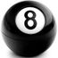 CENDRIER Cendrier Boule de billard noir