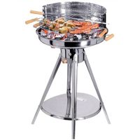 BARBECUE - PLANCHA Barbecue En Inox - Double Grille - 53Cm