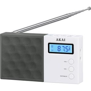 AKAI AR-76W Radio pocket Digital - Noir et Blanc