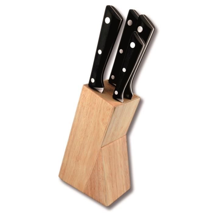 Bloc Hêtre 4 Couteaux de cuisine Achat / Vente couteau de cuisine