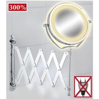 Miroir mural grossissant rétro-éclairé par LED Miroir mural grossissant rétro-éclairé par LED